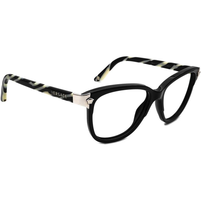 Versace Sunglasses Frame Only Mod.4228 Gb1/11 Schwarz/Zebra B-Form Italien 56 Mm von AfsharOptics