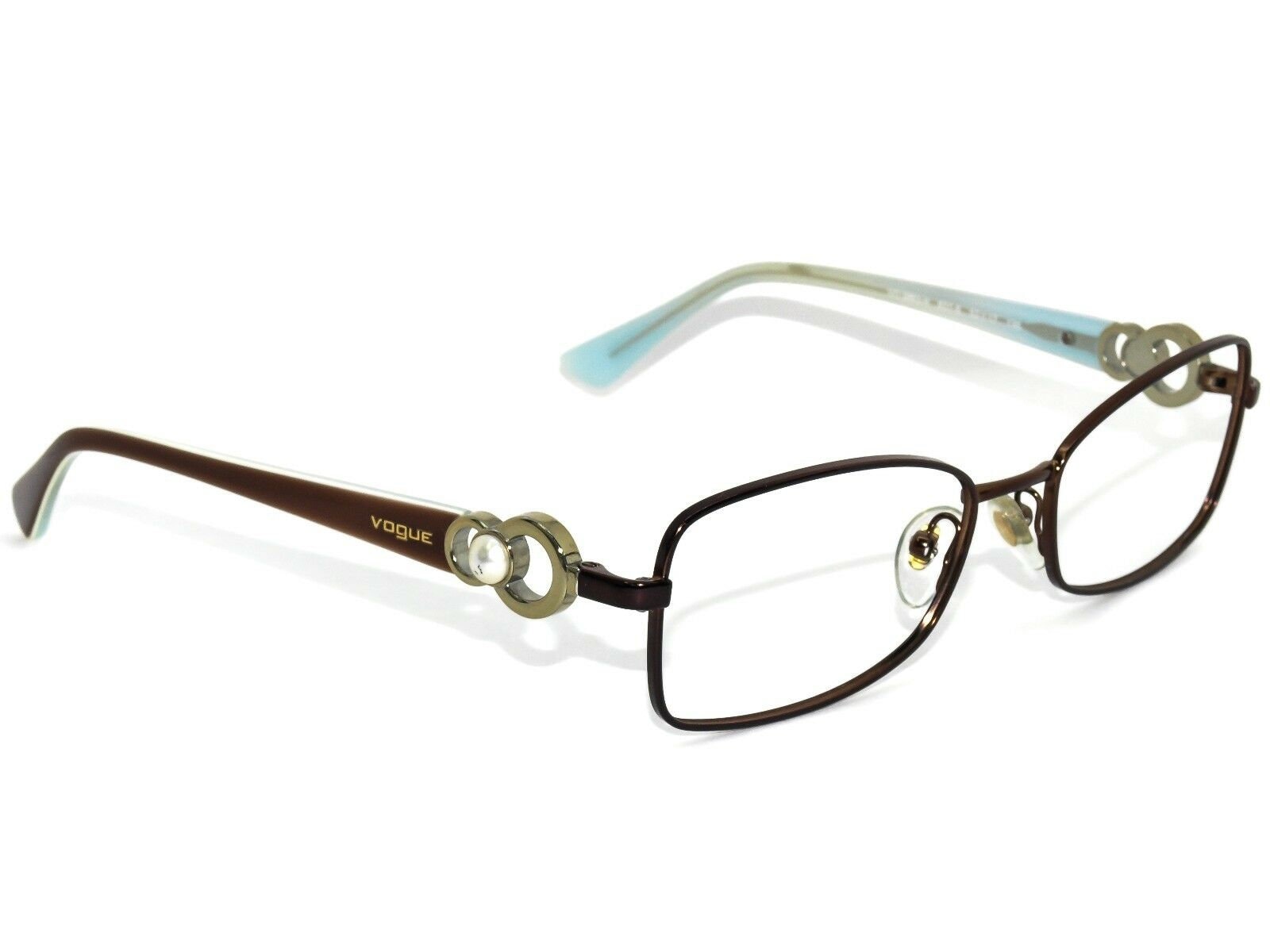 Vogue Damen Brillen Vo3863-H 837-S Braun Rechteckigen Rahmen 52[]17 135 Perle von AfsharOptics