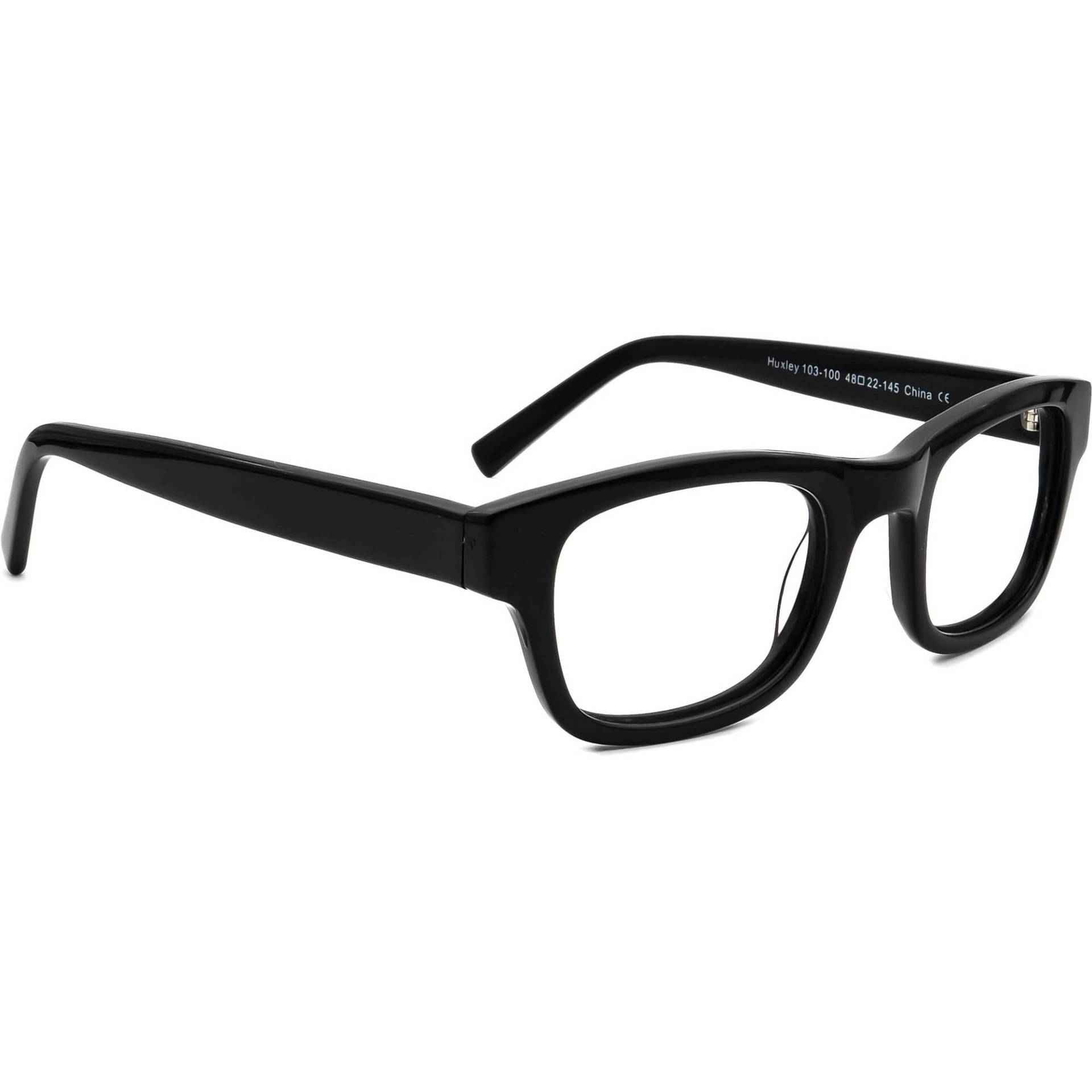 Warby Parker Brille Huxley 103-100 Glänzend Schwarz Rechteckiger Rahmen 48[]22 145 von AfsharOptics