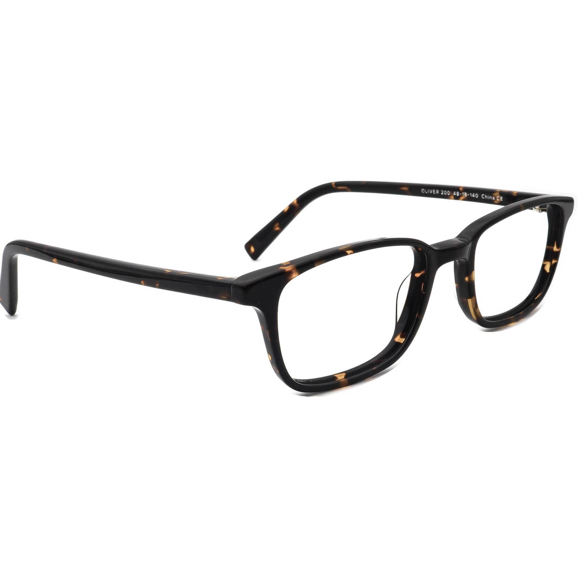 Warby Parker Brille Oliver 200 Dark Schildkröte Rechteckiger Rahmen 48[]18 140 von AfsharOptics