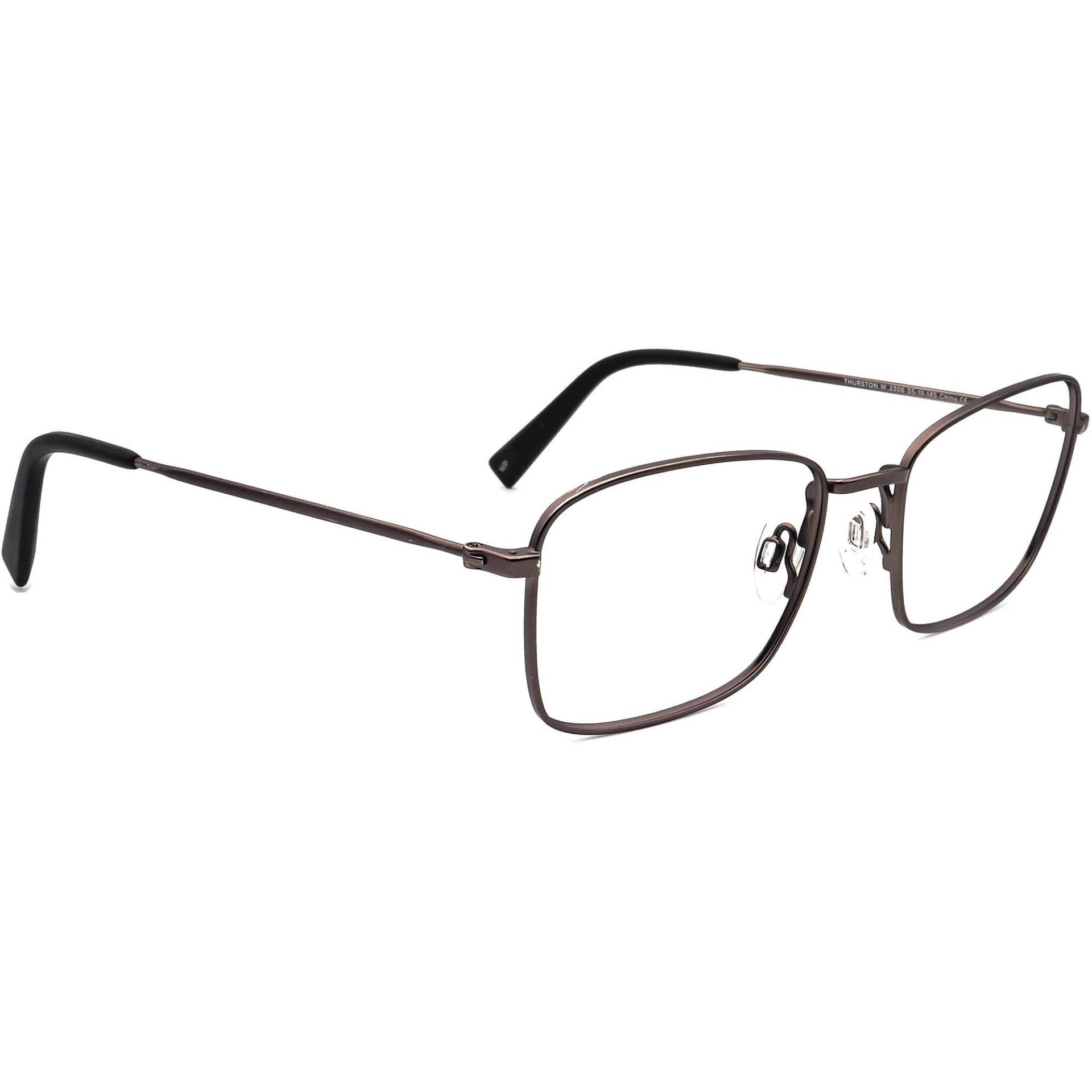 Warby Parker Brille Thurston W 2306 Carbon Rechteckiger Metallrahmen 55-19 145 von AfsharOptics