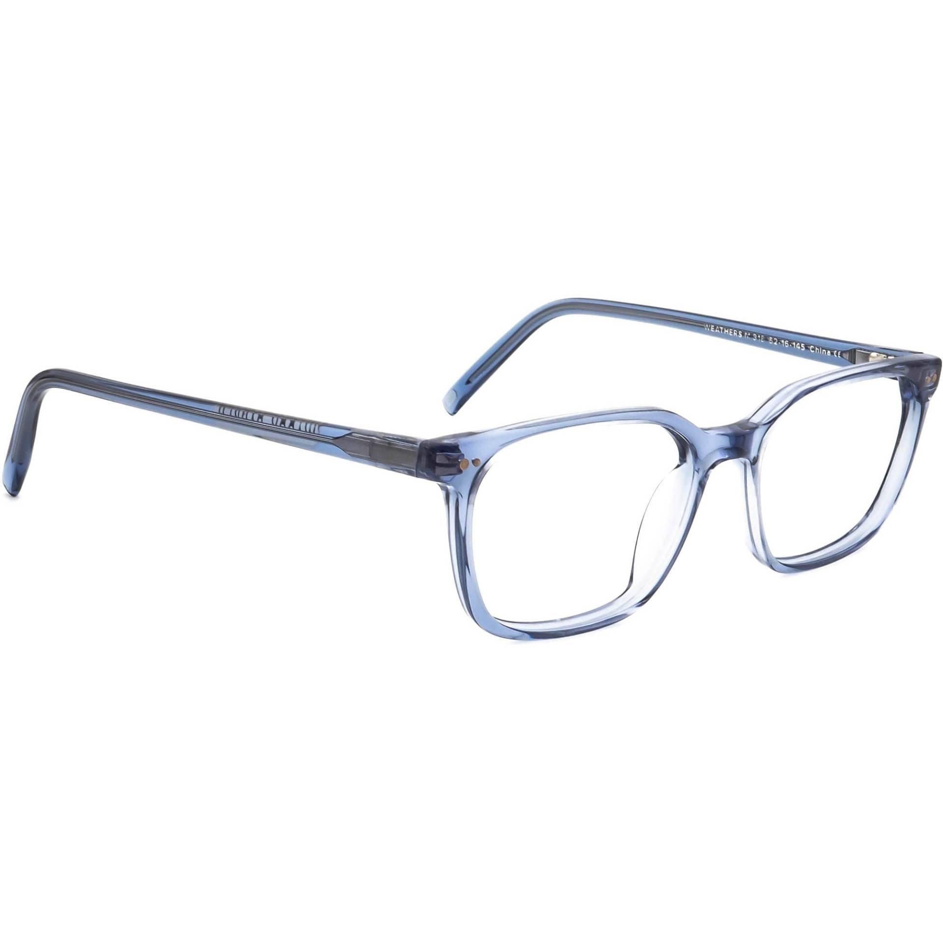 Warby Parker Brille Weathers M 318 Crystal Blue Rechteckiger Rahmen 52[]16 145 von AfsharOptics