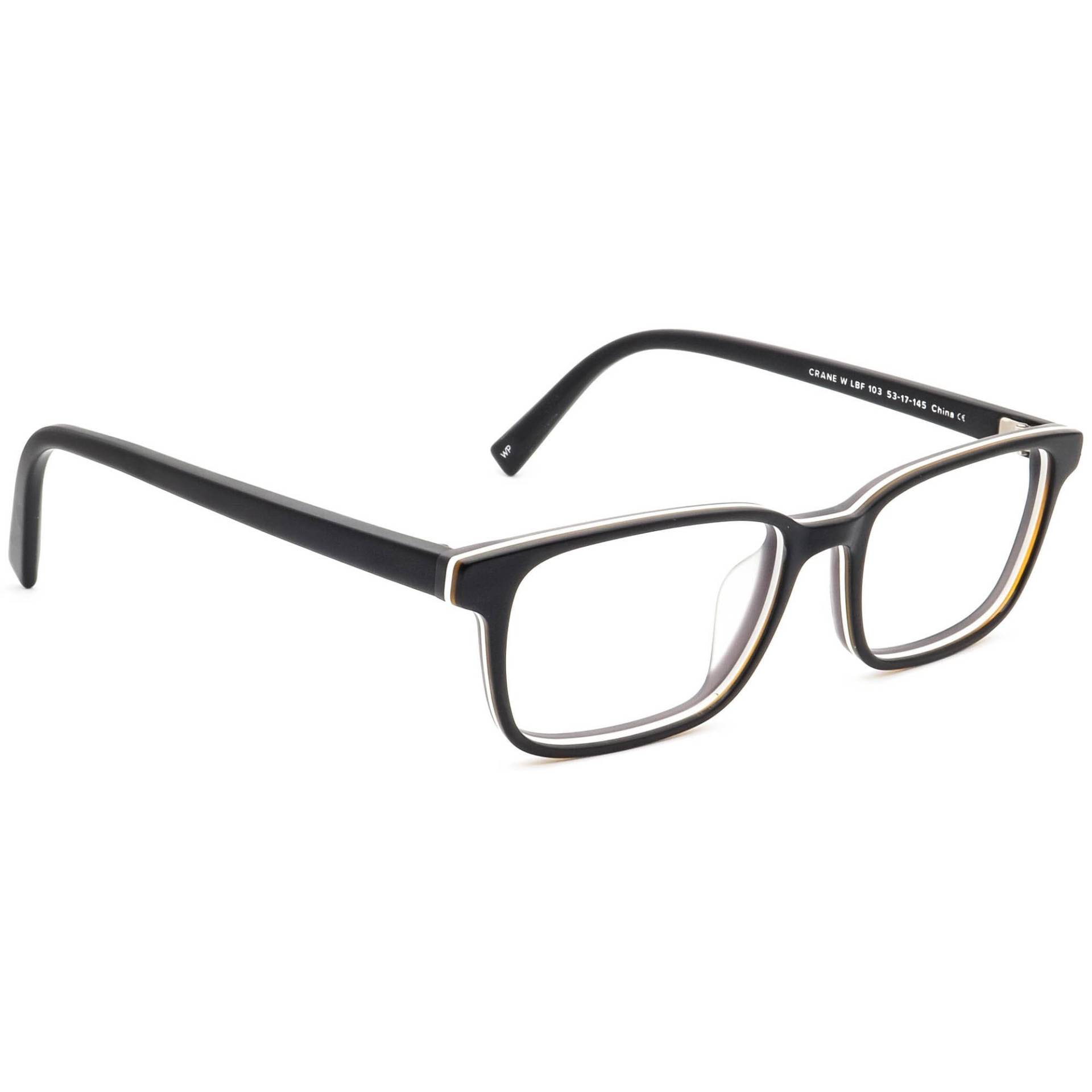 Warby Parker Brillen Kranich W lbf 103 Schwarz Rechteckiger Rahmen 53[]17 145 von AfsharOptics