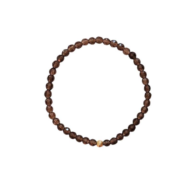Perlen Armband Rauchquarz Facettiert Halbedelsteine Bräunlich | Feel Sheltered von AgArty