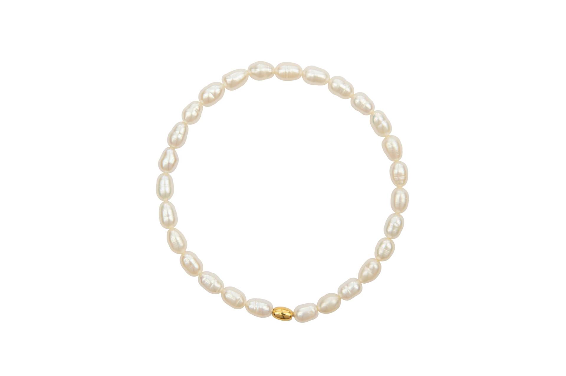 Perlen Armband Süßwasserperlen Reiskornperlen Weiss | Feel Gorgeous von AgArty