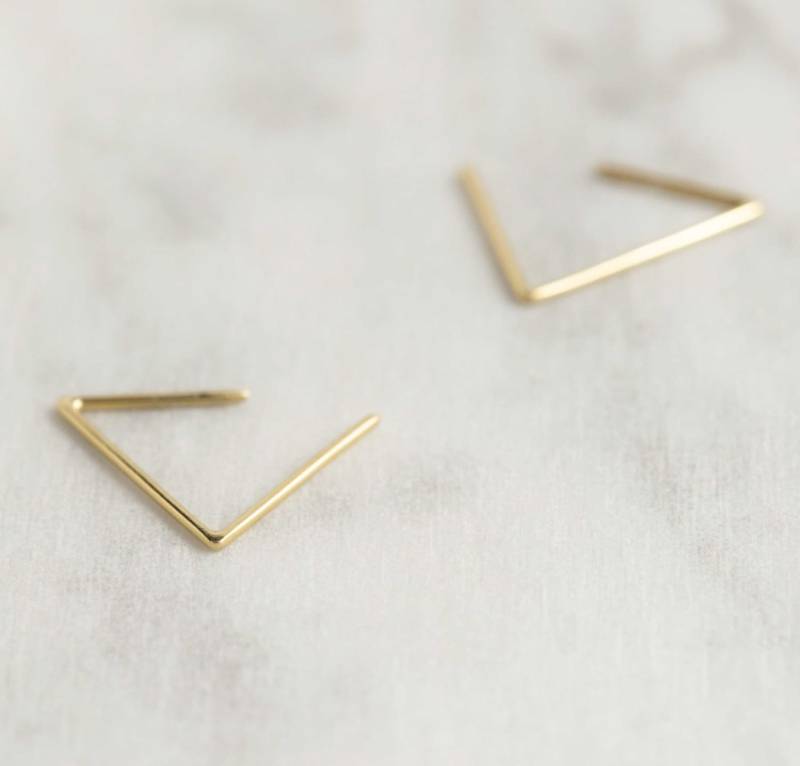 Dreieck Offene Creolen Gold Vermeil, Das Perfekte Geschenk Für Sie von AgJc