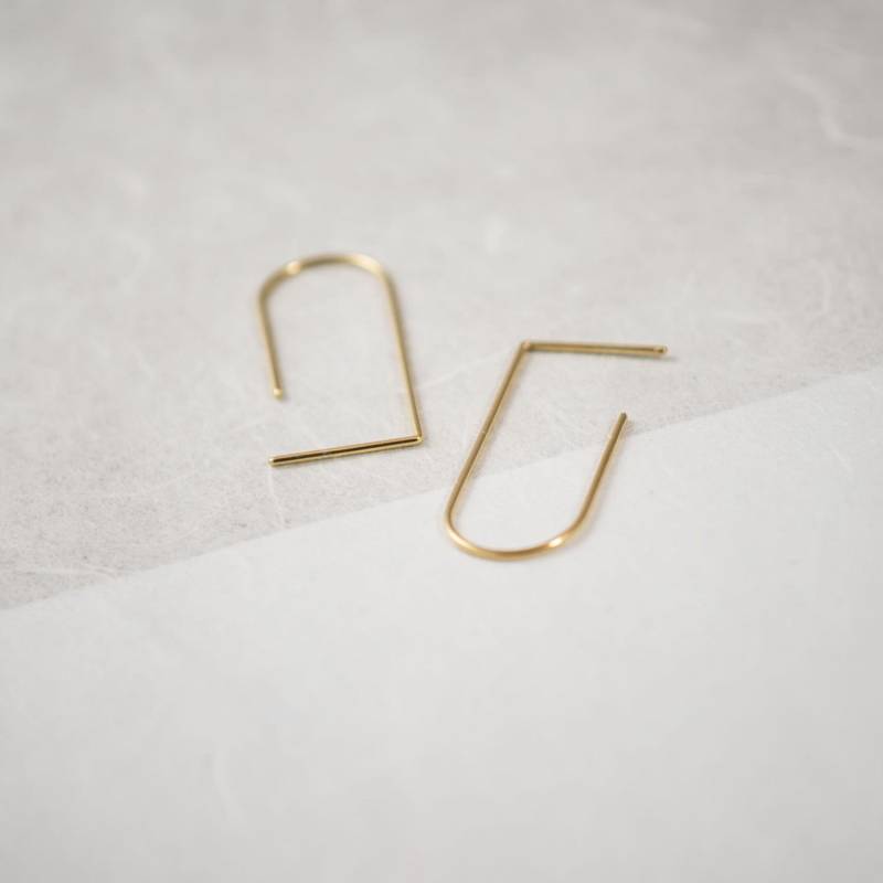 Gold Creolen, Klammerohrringe von AgJc