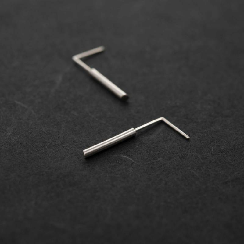 Lange Zylinder Silber Ohrringe von AgJc