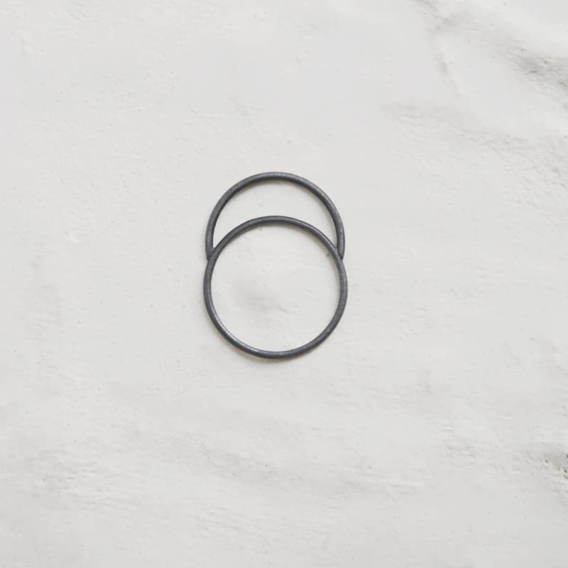 Linie Kreis Ring Aus Oxidiertem Silber Entworfen Und Von Hand Hergestellt in Paris von AgJc