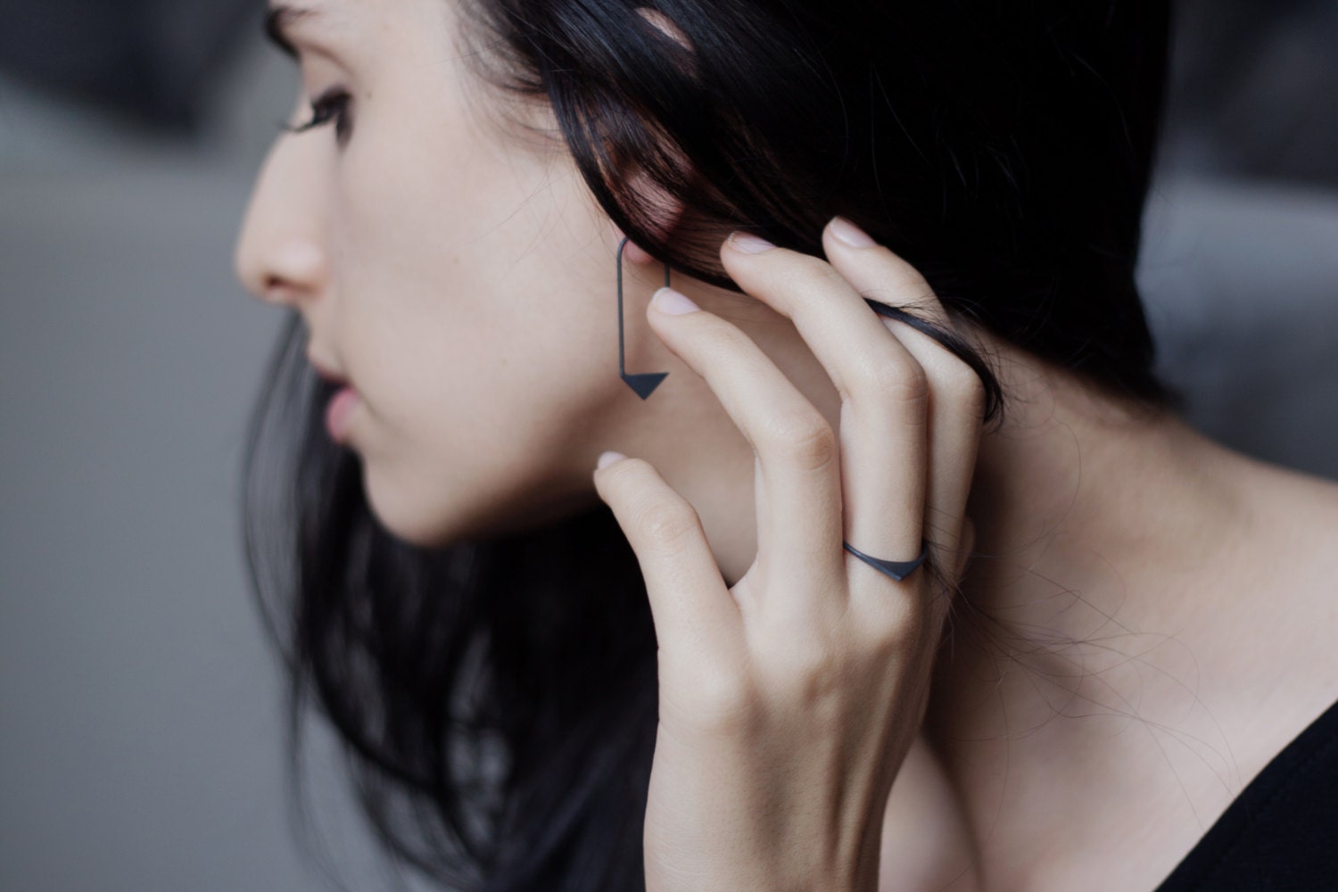 Set Silber Ring Und Ohrringe Moderner Schmuck Set Silber Ring Und Ohrringe Moderner Schmuck von AgJc
