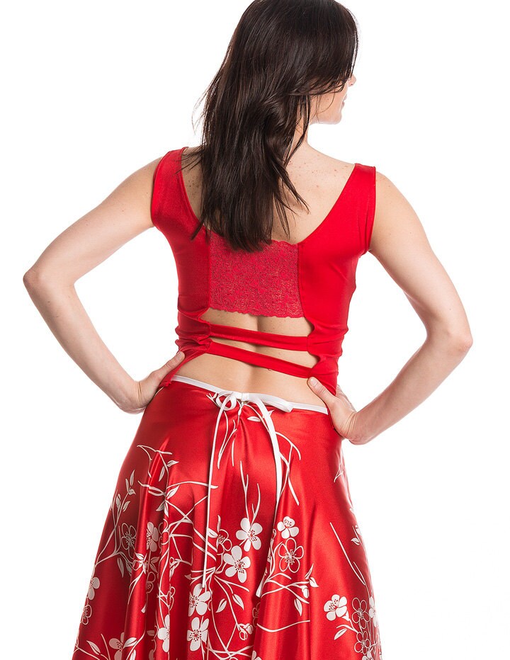 Argentinier Tango Offene Spitze Rücken Top - Madame Mariola. Toll Für Milongas, Outdoor Dancing & Dance Practicas. Verschiedene Farben Erhältlich von AgaBeYouTiful