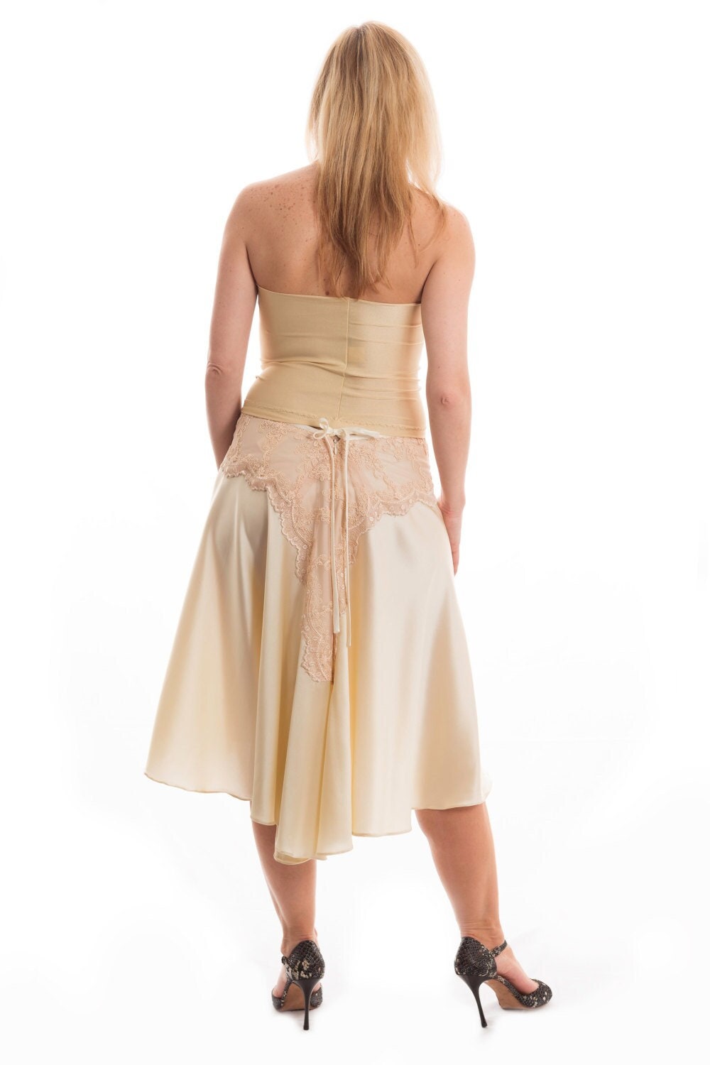 Madame Grace - Tango Tanz Seidenrock Mit Spitze von AgaBeYouTiful