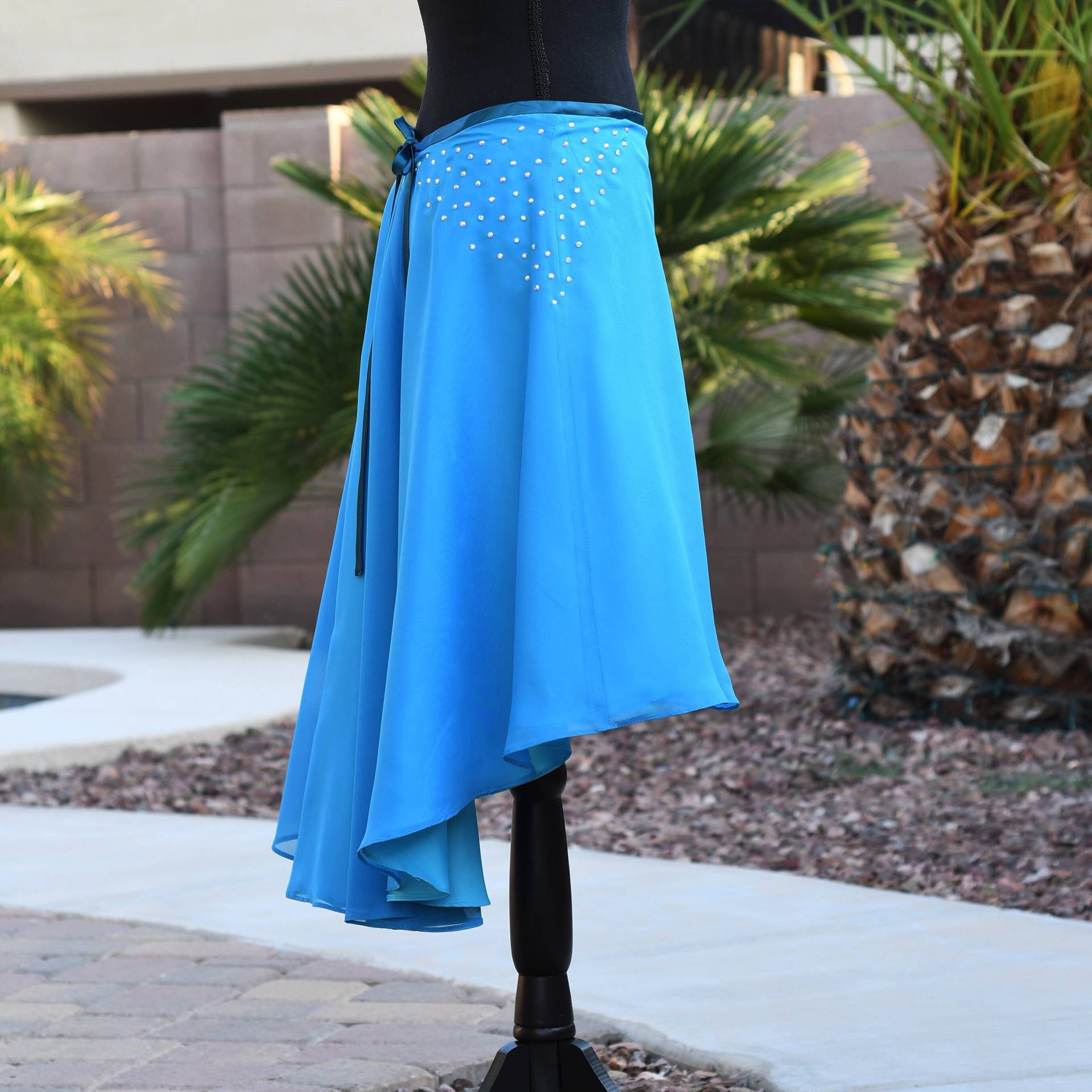 Zweilagiger Tango-Tanzrock Mit Kristallen - Madame Nel Limitierte Menge von AgaBeYouTiful