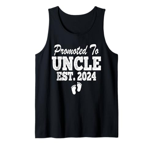 Again Promoted to Uncle 2024 to Be Oncle Baby Ankündigung Tank Top von Again Uncle Est 2024 Promoted To Uncle