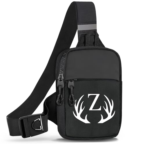 Aganmi Kleine Umhängetasche mit Initialbuchstaben für Herren und Damen, Doppeltasche, Brusttasche, trendig, wasserabweisend, Bauchtasche, Mini-Handytasche, Umhängetasche für Reisen, Sport, Workout, Aganmi Kleine Umhängetasche mit Initialbuchstaben für Herren und Damen, Doppeltasche, Brusttasche, trendig, wasserabweisend, Bauchtasche, Mini-Handytasche, Umhängetasche für Reisen, Sport, Workout, von Aganmi