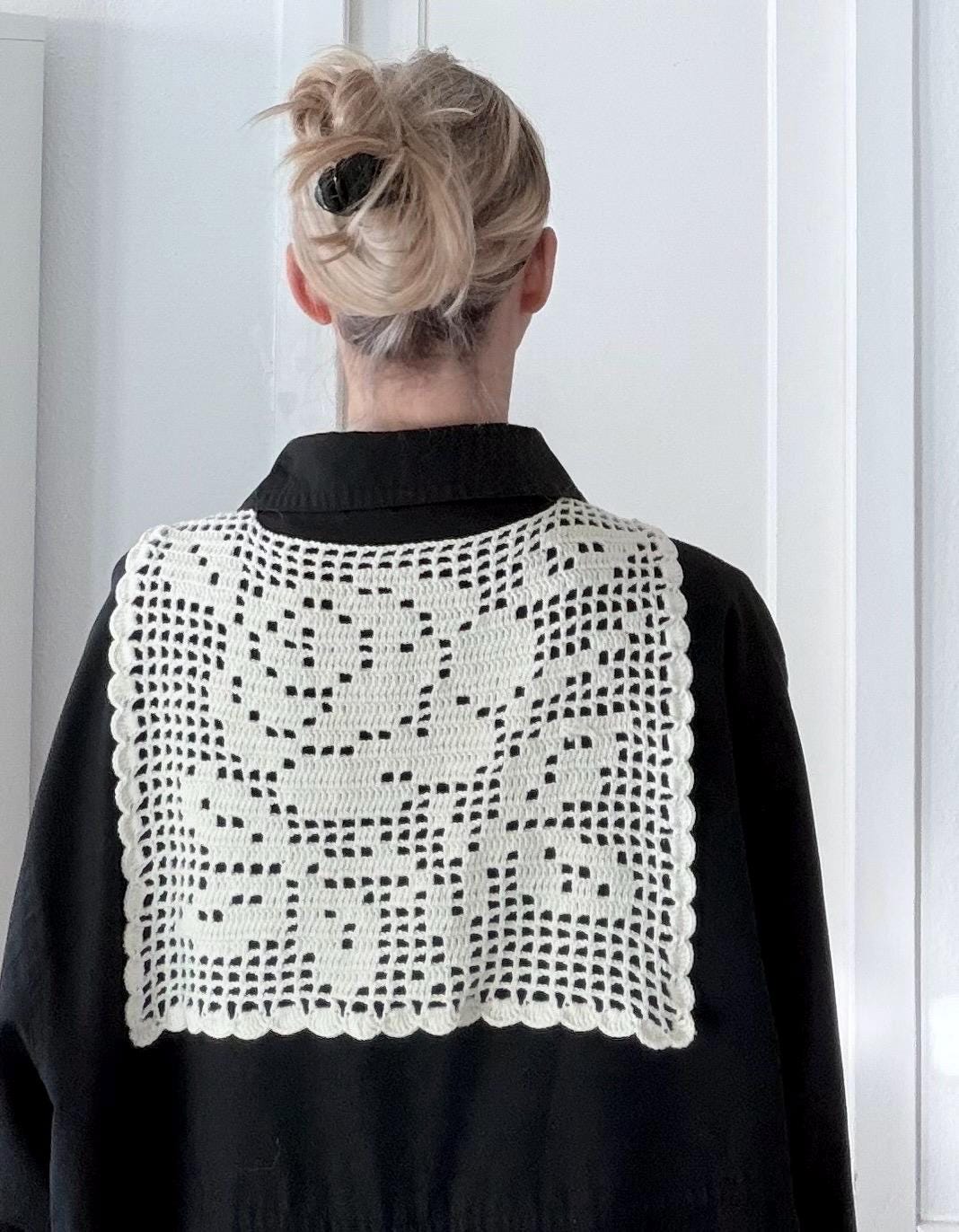 Filet Crochet Kragen | Gehäkelter Rose Collar von AgapiLab