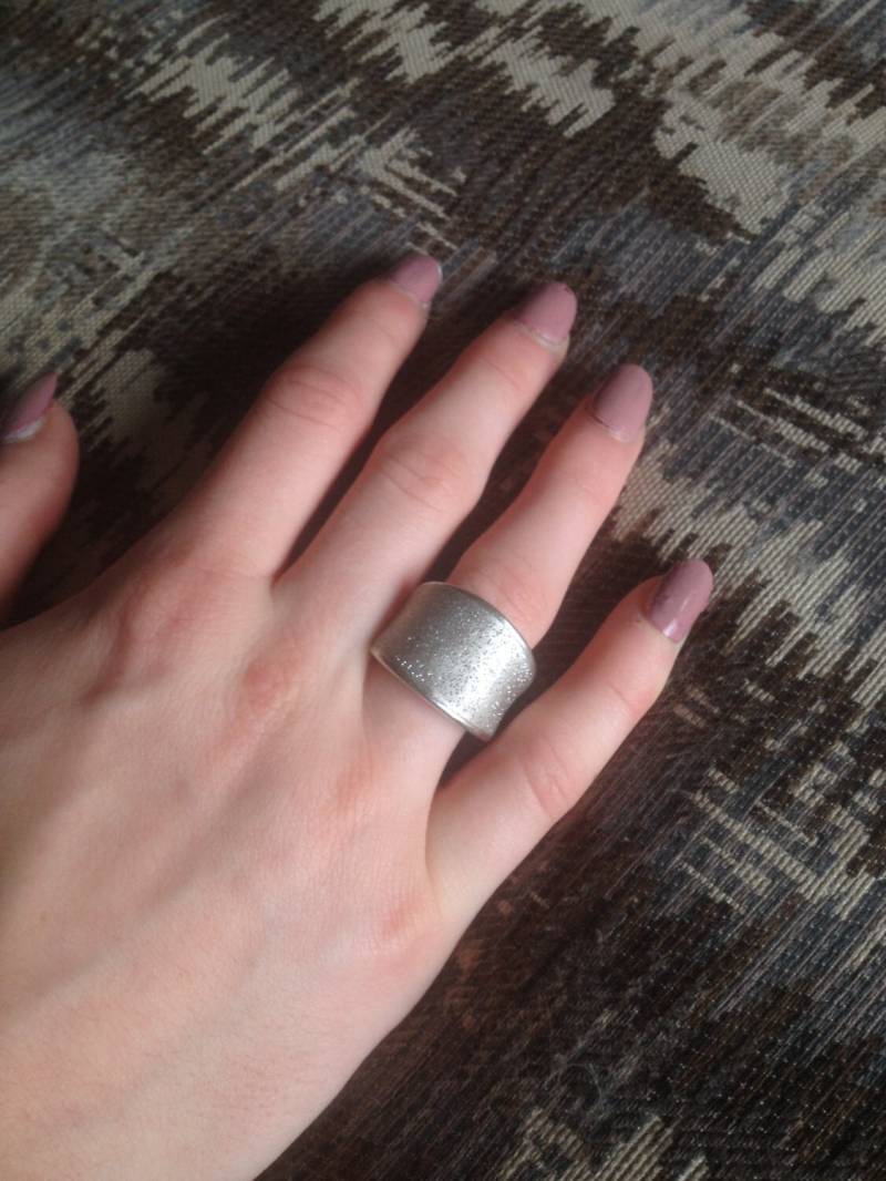 Charles Garnier Sterling Silber Strukturierte Bandring, Größe 7, 25 von AgateBeachcomber