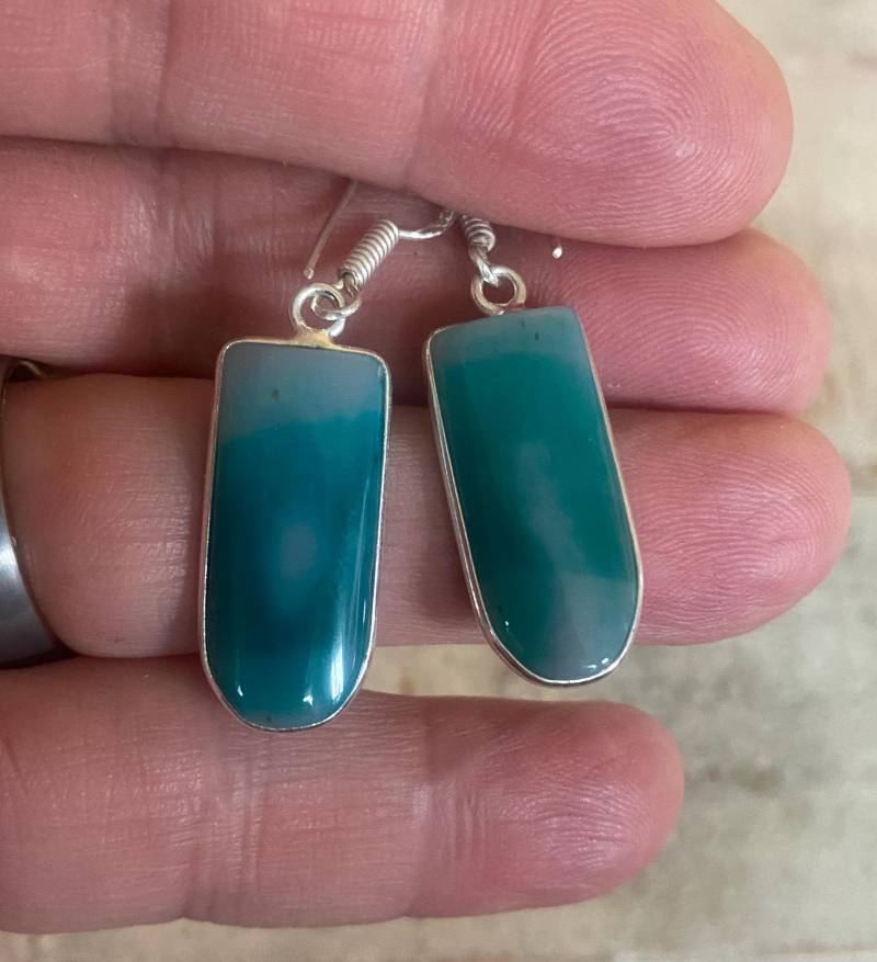 Weihnachtsverkauf Sale Grüne Botswana Achat Ohrringe von AgateBeachcomber