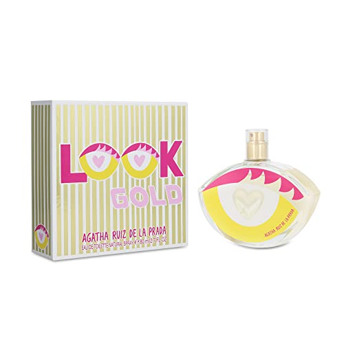 Agatha Ruiz de la Prada Perfumes – LOOK GOLD! EDT für Damen – Langanhaltend – Charmanter, verspielter und moderner Duft – Fruchtige, zitronige und blumige Noten – Ideal für tagsüber – 80 ml von Agatha Ruiz de la Prada