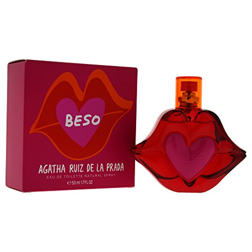 Agatha Ruiz de la Prada Perfumes – Beso, Eau de Toilette für Damen – Langanhaltend – Verspielter, charmanter und moderner Duft – Zitrus-, blumige, Apfel- und Jasminnoten – Ideal für tagsüber – 50 ml von Agatha Ruiz de la Prada