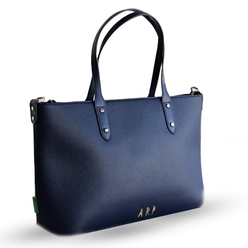 Agatha Ruiz de la Prada Blaue Shopper-Tasche geprägtem veganem Leder mit vertikalem Streifeneffekt von Agatha Ruiz de la Prada