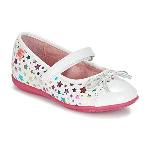 Agatha Ruíz de la Prada Mädchen 182962 Mary Jane Halbschuhe, Weiß/Sterne (Ultrasuede/Estampado) von Agatha Ruiz de la Prada