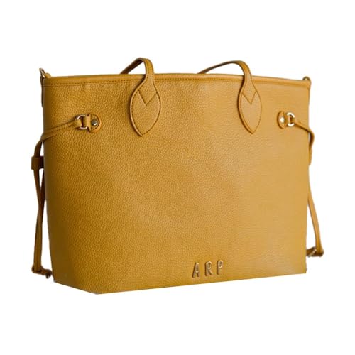 Agatha Ruiz de la Prada Senfgelbe Shopper-Tasche wendbarem veganem Leder mit bedruckter Innenseite aus Nylon von Agatha Ruiz de la Prada