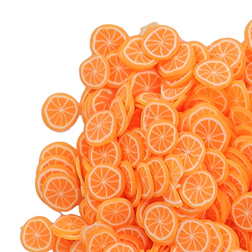 10g/pack Fruit Nail Art Sticker, Assorted Design Polymer Clay Summer Nail Charms Slices for Nail Art Decorations Cellphone Glasses Craft Project (Orange) von Agatige