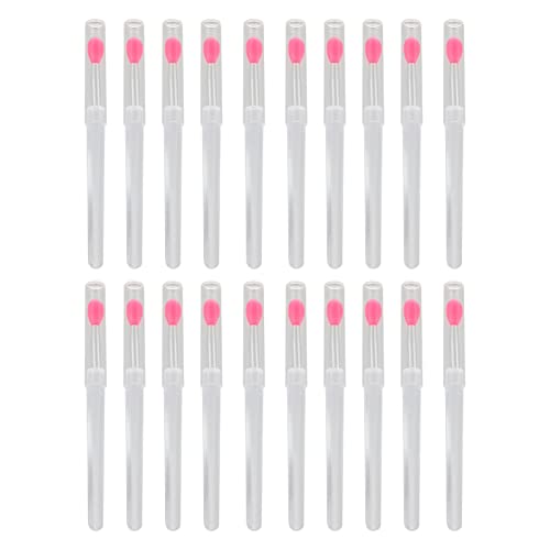 20 Stück Silikon-Lippenpinsel, doppelseitig weich mit schmutzabweisenden Kappen Lippenpeelingpinsel für Lipgloss, Lidschatten, Lippencreme von Agatige