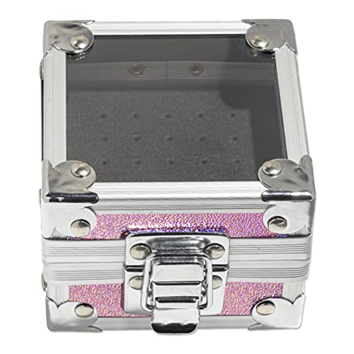 25 Löcher Nagelbohrer Bithalter, transparente Flip -Abdeckungsstaub -Bohrer Bit Organizer Display Aufbewahrungsbox für Salon Nagel Tech Maniküre (Pink) von Agatige