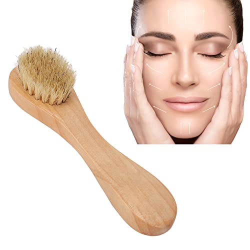 4 Stück Gesichtsreinigungsbürsten, Naturborsten Holz Gesichtsreinigung Peeling Wet & Dry Face Nose Scrub Bürste für Männer und Frauen von Agatige