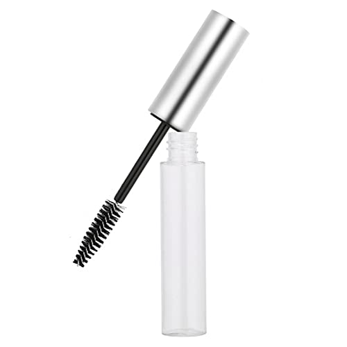 10 ml leere Mascara-Tube und Wnd, silberner Kunststoff-Mascara-Flaschen-Wimperncreme-Behälter für Zuhause und unterwegs von Agatige