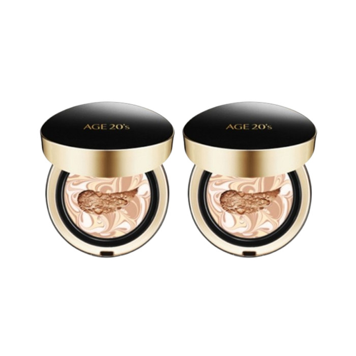 Age 20's - Signature Essence Cover Pact Intense Cover (with Refill) - 14g - No.23 Medium Beige (2ea) Set von Age 20's