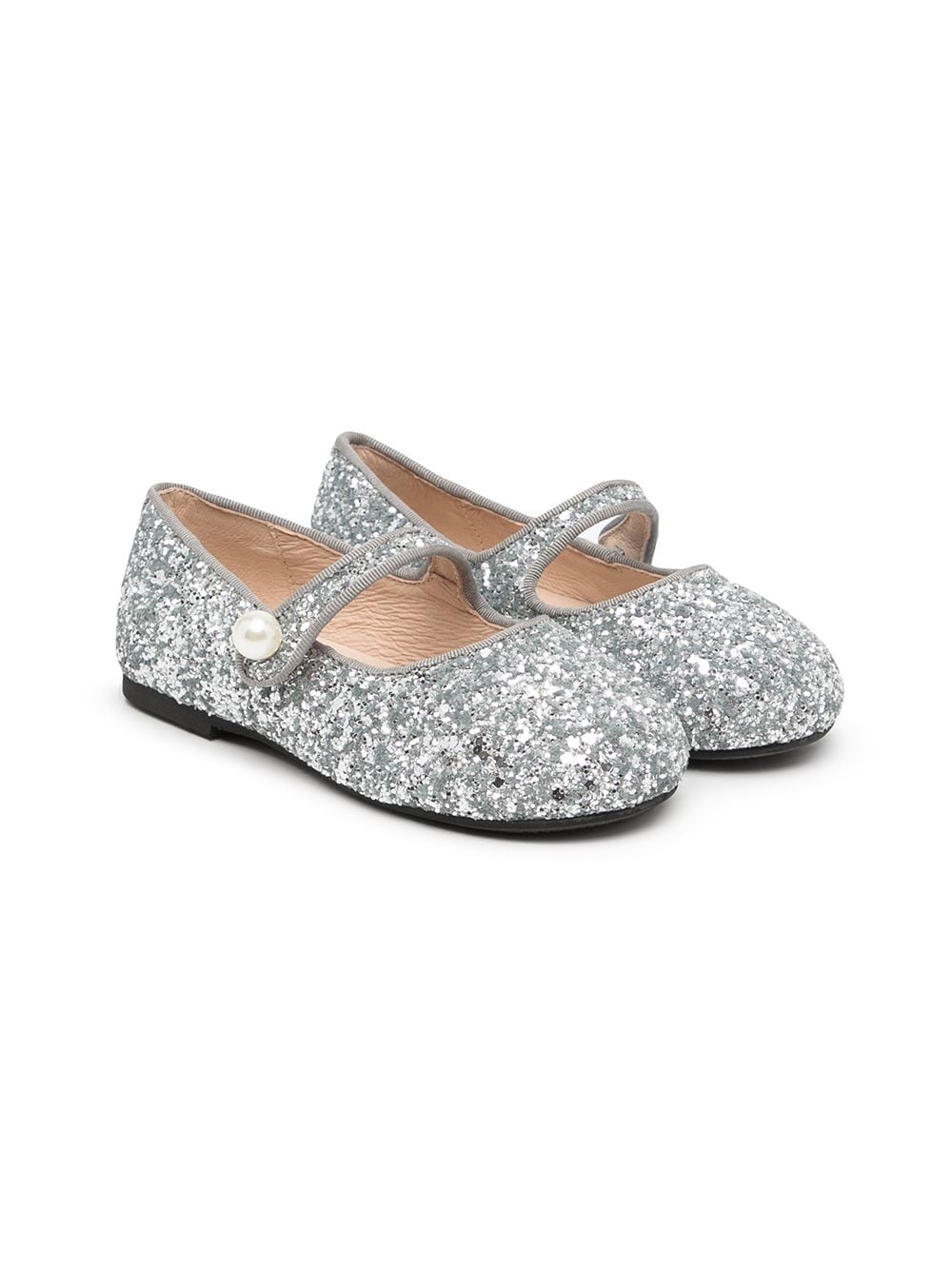 Age of Innocence Elin Ballerinas mit Glitter-Optik - Silber von Age of Innocence