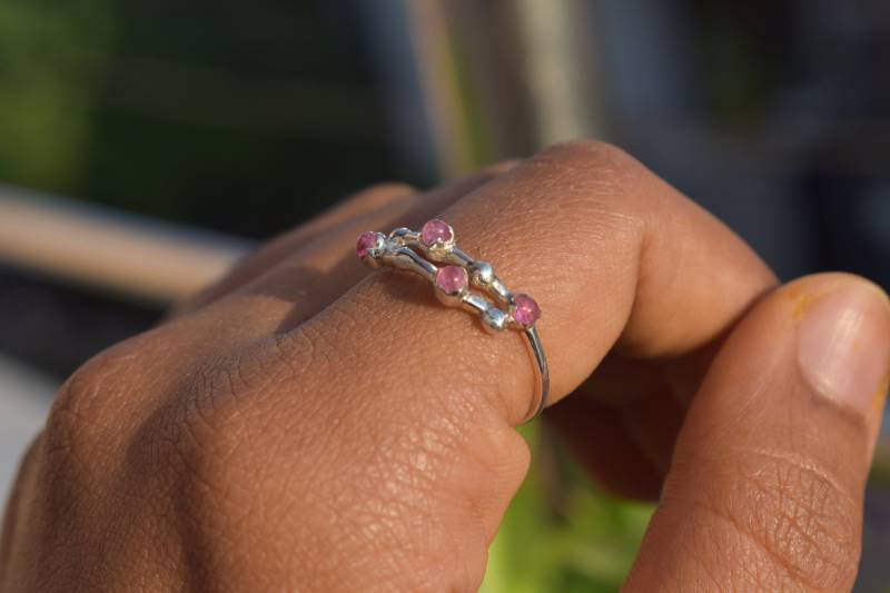 Zarter Rosa Turmalin 925Er Silberring - Größe 7, 5 Zarter Rosa Turmalin 925Er Silberring - Größe 7, 5 von Ageeza