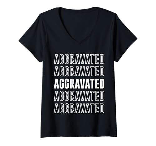 Damen Verschlimmert T-Shirt mit V-Ausschnitt Damen Verschlimmert T-Shirt mit V-Ausschnitt von Aggravated Apparel