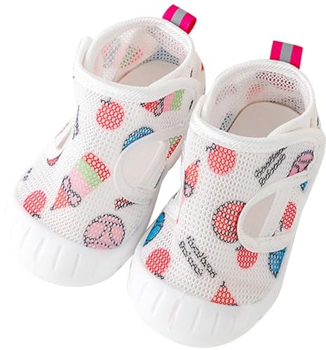 Lauflernschuhe Baby Barfußschuhe Sommer Babyschuhe Kleinkind Schuhe Jungen Mädchen Sandalen Atmungsaktive Kleinkind Anti-Rutsch Unisex,Rosa,6-12 Monate/CN12.5 von Aggroot