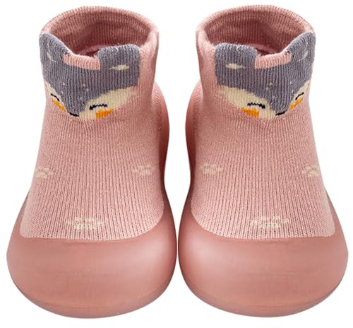 Aggroot Sockenschuhe Baby Krabbelschuhe Mädchen Jungen Lauflernerschuhe rutschfeste Cartoon Weicher Stricken Babybodenschuhe von Aggroot