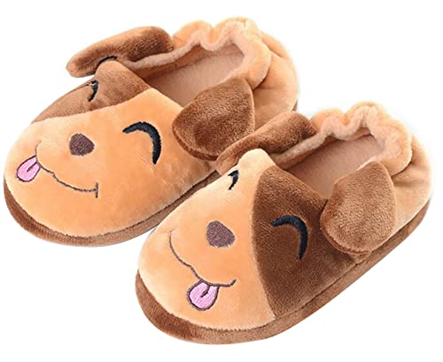 Aggroot Plüsch Hausschuhe für Mädchen Jungen Pantoffeln Winter Baumwolle Pantoffeln Kleinkind Wärme Weiche Bequem Hausschuhe Flauschige rutschfeste Slippers,Kaffee,21/22 EU=CN13/14 von Aggroot