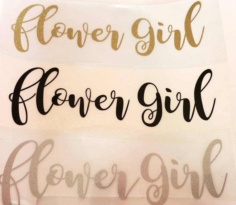 Blumenmädchen Aufbügelbare Vinyl Aufkleber, Heat Transfer Aufkleber von Agitasworks