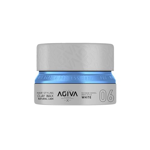 Agiva Hair Styling Clay Wax Natural Look 06 - Silber 155ML | Haar Styling | Haarwachs | Haarwax Männer | Natureller Look | Barbershop Styling von Agiva