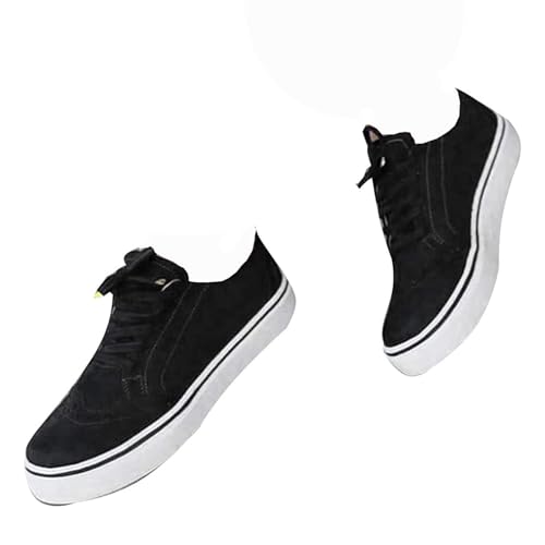 Agiyenna Damen Canvas Flache Sneaker Bequeme Leicht Freizeit Outdoor Wanderschuhe mit Schnürsenkel Einfarbiges Mode Atmungsaktiv Frühjahr-Sommer Sportschuhe Elegante Schuhe von Agiyenna