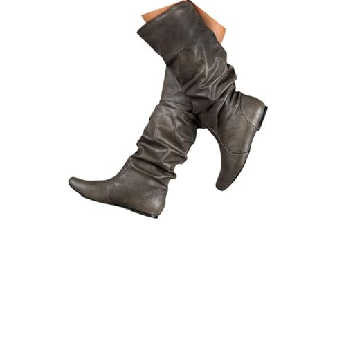 Agiyenna Damen Gothic Flache Stiefel Elegant Hohe Stiefel Kniehohe Stiefel Herbst Winterstiefel Stiefel mit Niedrigem Absatz Einfarbige Langschaft Boots SchuheVintage Casual Stiefel Lederstiefel Agiyenna Damen Gothic Flache Stiefel Elegant Hohe Stiefel Kniehohe Stiefel Herbst Winterstiefel Stiefel mit Niedrigem Absatz Einfarbige Langschaft Boots SchuheVintage Casual Stiefel Lederstiefel von Agiyenna