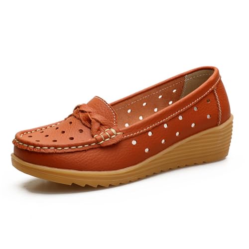 Agiyenna Damen Loafer aus Lederoptik mit Mokassin-Design Atmungsaktive Perforiert Flache Slip-on Schuhe Bequem rutschfest Schlichte Einfarbige Elegant Modisch für Freizeit Arbeit Alltag Agiyenna Damen Loafer aus Lederoptik mit Mokassin-Design Atmungsaktive Perforiert Flache Slip-on Schuhe Bequem rutschfest Schlichte Einfarbige Elegant Modisch für Freizeit Arbeit Alltag von Agiyenna