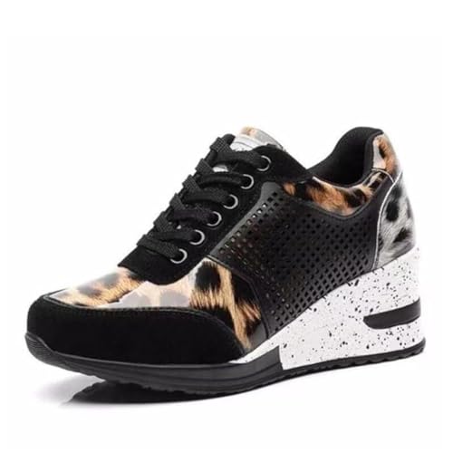 Agiyenna Damen Sneaker Damen Schuhe Keilabsatz Plateau Dämpfung Freizeitschuhe Turnschuhe Elastisch Atmungsaktiv Sportschuhe Leichtgewichts Jogging Sportsschuhe Straßenlaufschuhe von Agiyenna