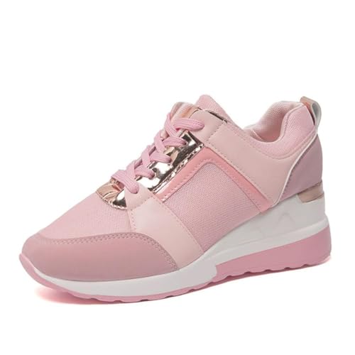 Agiyenna Damen Sneaker Damen Schuhe Keilabsatz Plateau Dämpfung Freizeitschuhe Turnschuhe Elastisch Atmungsaktiv Sportschuhe Leichtgewichts Jogging Sportsschuhe Straßenlaufschuhe von Agiyenna