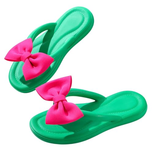 Agiyenna Damen Sommer Flip Flops Einfarbig Badelatschen mit Schleifen Niedlicher Stil Rutschfeste Sohle Zehentrenner Hausschuhe Freizeit Weich Badeschlappen Wolken Slippers von Agiyenna