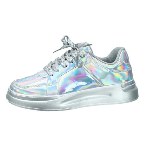 Agiyenna Damen Sportschuhe Glitzer Sneaker Laufschuhe Outdoor Fitness Wanderschuhe Freizeitschuhe Pailletten Sneaker Atmungsaktiv Fashion Leichtgewichts Sportschuhe Flach Schuhe von Agiyenna