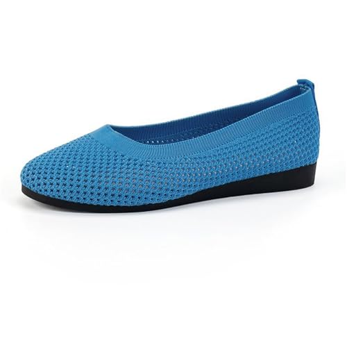Agiyenna Damen Strick-Ballerinas mit Rundkappe Einfarbige Slip-On Sommerschuhe in Leichtem Netzdesign Atmungsaktive Freizeitschuhe mit Rutschfestem Profil für Komfort Agiyenna Damen Strick-Ballerinas mit Rundkappe Einfarbige Slip-On Sommerschuhe in Leichtem Netzdesign Atmungsaktive Freizeitschuhe mit Rutschfestem Profil für Komfort von Agiyenna