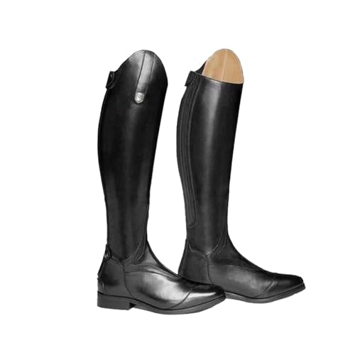 Agiyenna Damen Winter Reitstiefel Einfarbig oder Colorblock stiefel Schnürstiefel mit Reißverschluss und Schnalle Kniehohe Schlupfstiefel Elegante Ritterstiefel mit Blockabsatz Lässige Reitstiefel von Agiyenna